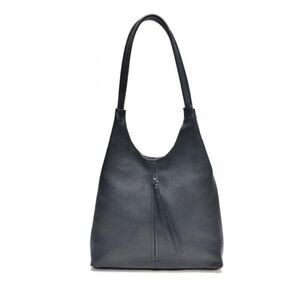 Isabella Rhea Black Leather Shoulder Bag
